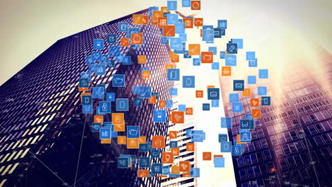 Futuristic Global Networking and Business Technology Concept