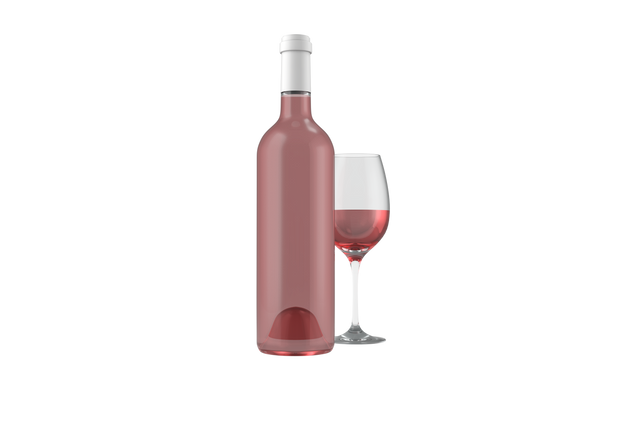 Red Wine Bottle and Glass Isolated on Transparent Background - Download Free Stock Videos Pikwizard.com