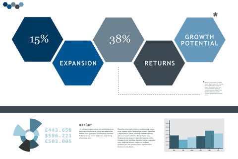 data visualization with hexagon icons on transparent background - Download Free Stock Videos Pikwizard.com