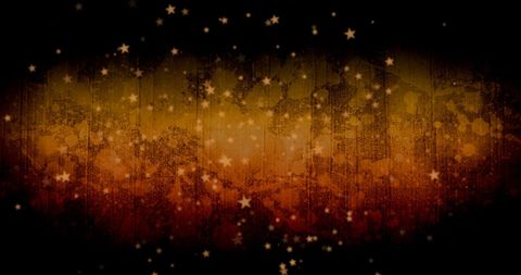 Glittering Stars on Black and Gold Gradient Background