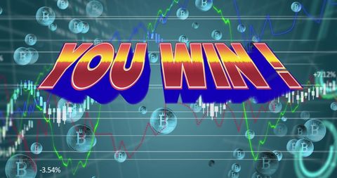 You win digital victory bitcoin and stock graphics