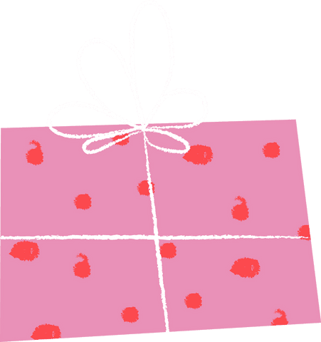transparent pink spotted gift box illustration with white ribbon bow - Download Free Stock Videos Pikwizard.com