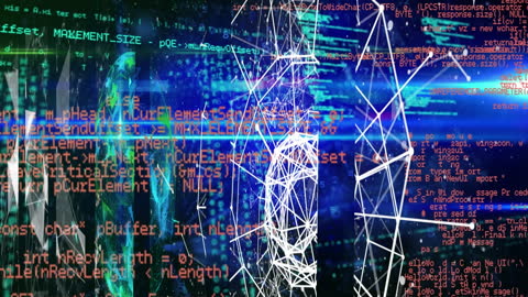 Digital Network and Data Processing Abstract Concept