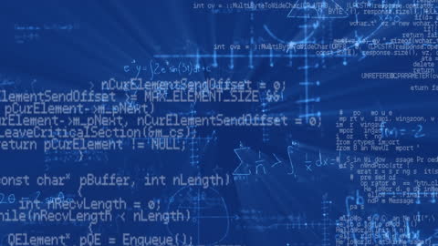 Futuristic Digital Network and Code Animation