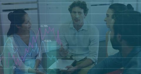 Consultants Analyzing Business Data with Charts and Technology