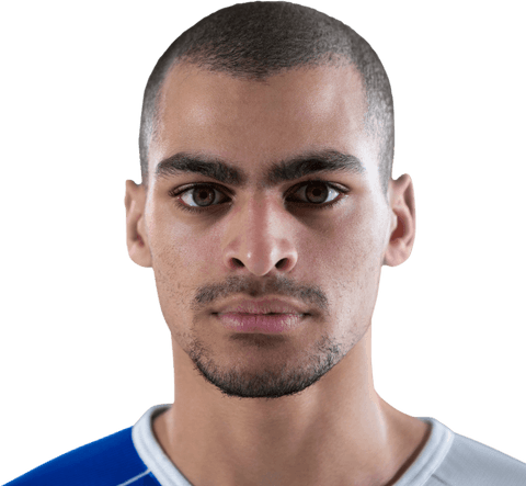 Transparent Portrait of Serious Football Player with Intense Look