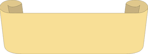 Elegant decorative parchment ribbon banner on transparent background