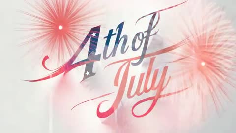 Dynamic 4th of July Celebration Animation with Fireworks