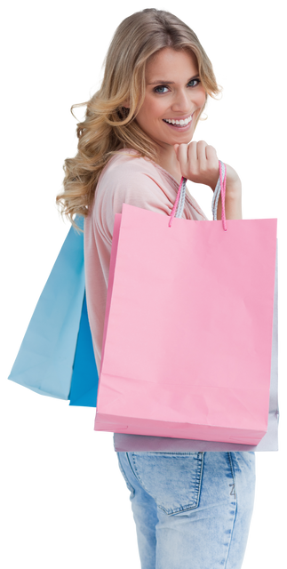 Smiling Woman With Shopping Bags Transparent Background - Download Free Stock Videos Pikwizard.com