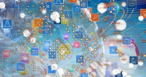 Futuristic Global Communication Network with Digital Interface - Download Free Stock Images Pikwizard.com