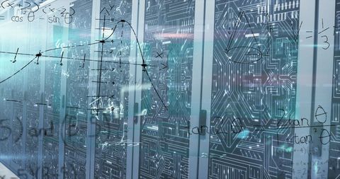 Blockchain Data Processing in Modern Server Room - Download Free Stock Images Pikwizard.com