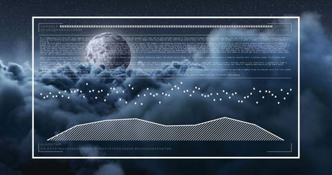 Digital Financial Data Interface Overlaying Night Sky - Download Free Stock Images Pikwizard.com