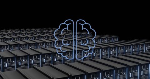 ai brain overlay with computer servers symbolizing data processing - Download Free Stock Images Pikwizard.com
