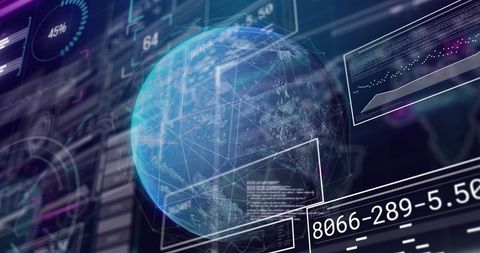 Global Data Visualization in Futuristic Interface - Download Free Stock Images Pikwizard.com