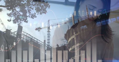 Business Trends Collage Mixing Finance and Construction