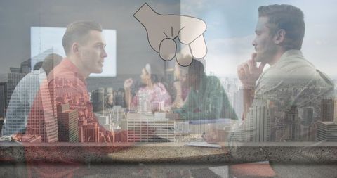 Business and Technology Concept Overlapping Cityscape