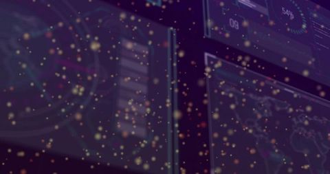 Abstract UI Panels with Bokeh Particle Overlay