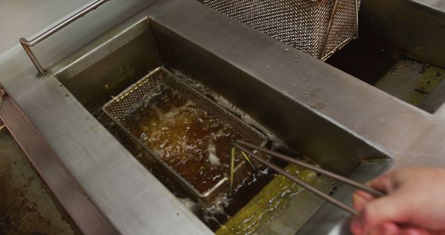 Cooking French Fries in Deep Fryer - Download Free Stock Images Pikwizard.com