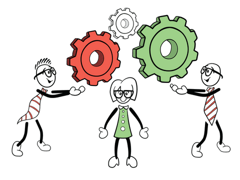 Cartoon People Joining Transparent Gears with Collaboration Theme - Download Free Stock Videos Pikwizard.com