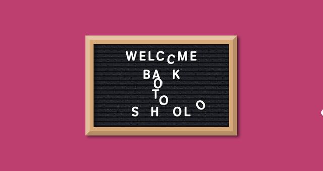 Welcome Back to School Creative Letterboard on Red Background - Download Free Stock Images Pikwizard.com