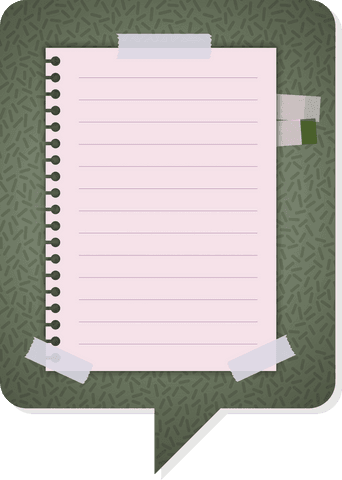 speech bubble with lined paper on transparent background - Download Free Stock Videos Pikwizard.com