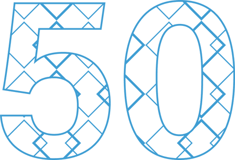 Decorative Blue 50 Number on Transparent Background for Celebrations - Download Free Stock Videos Pikwizard.com