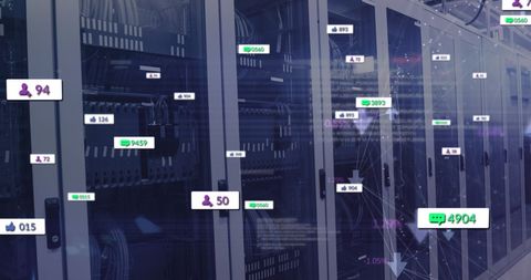 Social Media Analytics Integrated with Data Servers - Download Free Stock Images Pikwizard.com