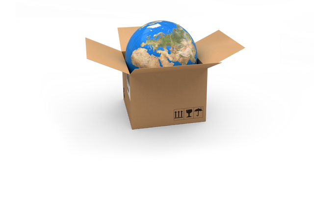 Transparent Globe in Cardboard Box Highlighting Global Trade and Packaging - Download Free Stock Videos Pikwizard.com