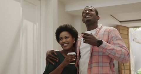 Friends Enjoying Coffee and Conversation at Home