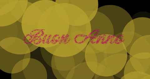Animated Buon Anno Text with Festive Bokeh Background