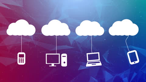 Cloud Computing Icons Representing Connectivity