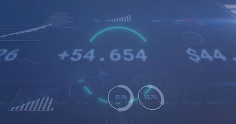 Futuristic Data Visualization with Circular Analytics and Growth Charts - Download Free Stock Images Pikwizard.com