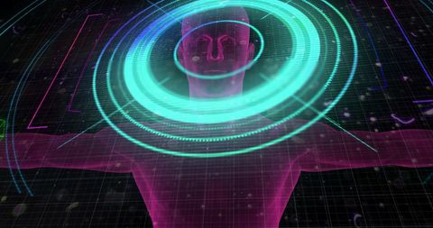 Futuristic Digital Interface Scanning Holographic Human - Download Free Stock Images Pikwizard.com