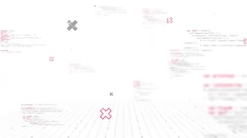 Abstract Digital Code and Data Flow Concept with X Icons