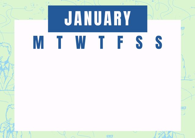 Blank January Calendar Template for Planning and Organizing - Download Free Stock Videos Pikwizard.com