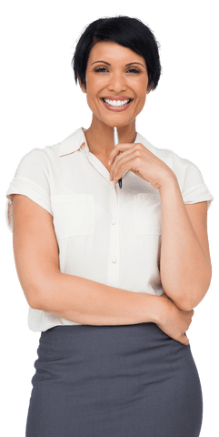 confident smiling businesswoman in professional attire transparent background - Download Free Stock Videos Pikwizard.com