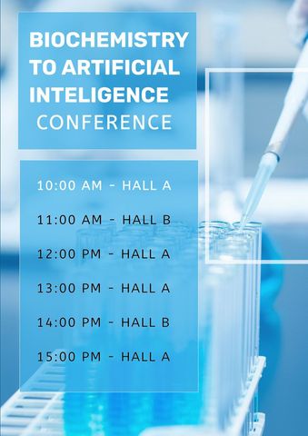 conference schedule combining biochemistry and artificial intelligence - Download Free Stock Templates Pikwizard.com