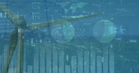 Digital Interface Overlapping Windmill Enhancing Global Connection Concepts