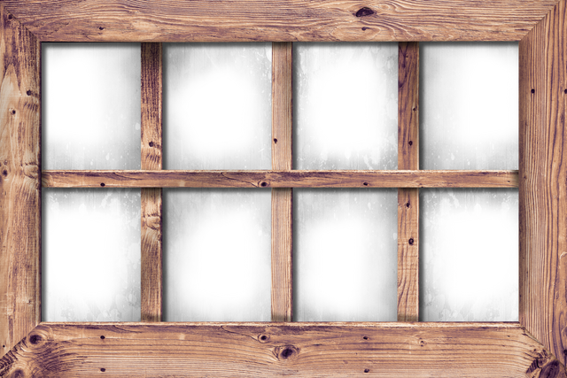 Rustic Wooden Window Frame with Transparent Background - Download Free Stock Videos Pikwizard.com