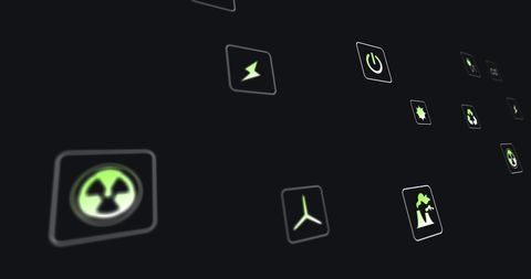 Eco-Friendly Interface: Ecology Icons on Black Background - Download Free Stock Images Pikwizard.com