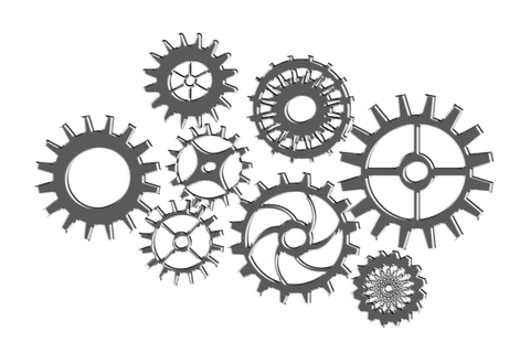 Gray Mechanical Gears on Transparent Background for Tech Themes - Download Free Stock Videos Pikwizard.com