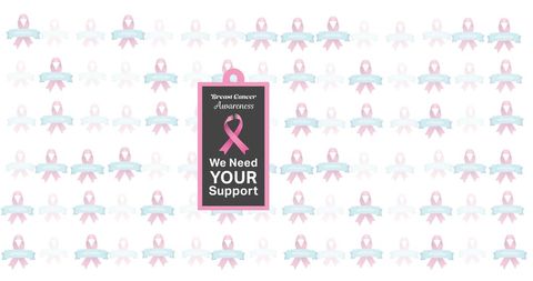 Breast Cancer Awareness Ribbon and Support Message Graphic - Download Free Stock Images Pikwizard.com