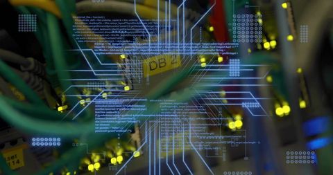 Digital Data Flow Over Network Servers - Download Free Stock Images Pikwizard.com