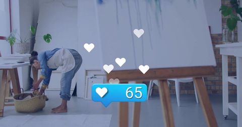 Artisan organizing tools in light-filled studio setting