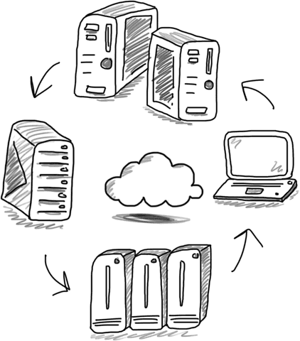 Digital Cloud Computing Network on Transparent Background - Download Free Stock Videos Pikwizard.com