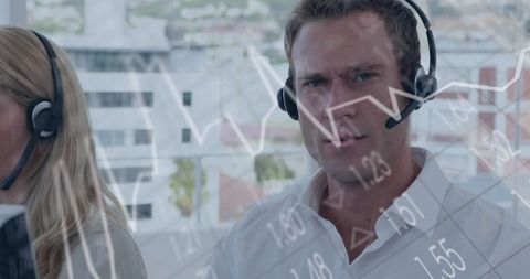 Professional Monitoring Market Trends with Headset in Modern Office