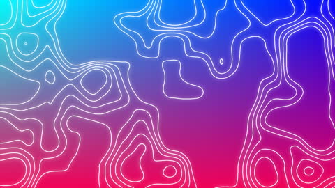 Abstract Topographic Lines on Vibrant Gradient Background