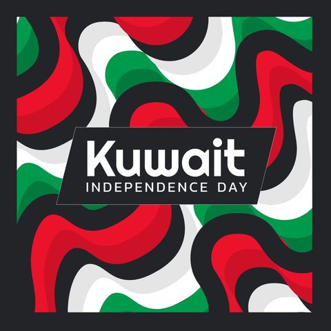 kuwait independence day creative abstract design - Download Free Stock Templates Pikwizard.com