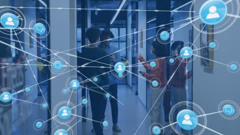 Global Networking Meeting at Modern Office