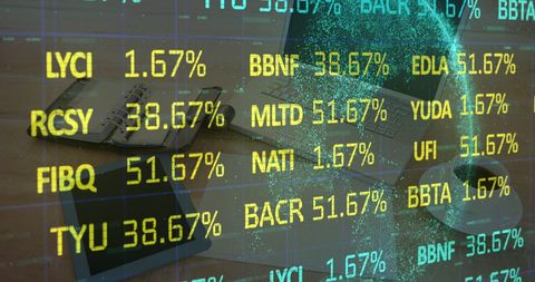 Stock Market Dynamics with Computer Workspace Overlay